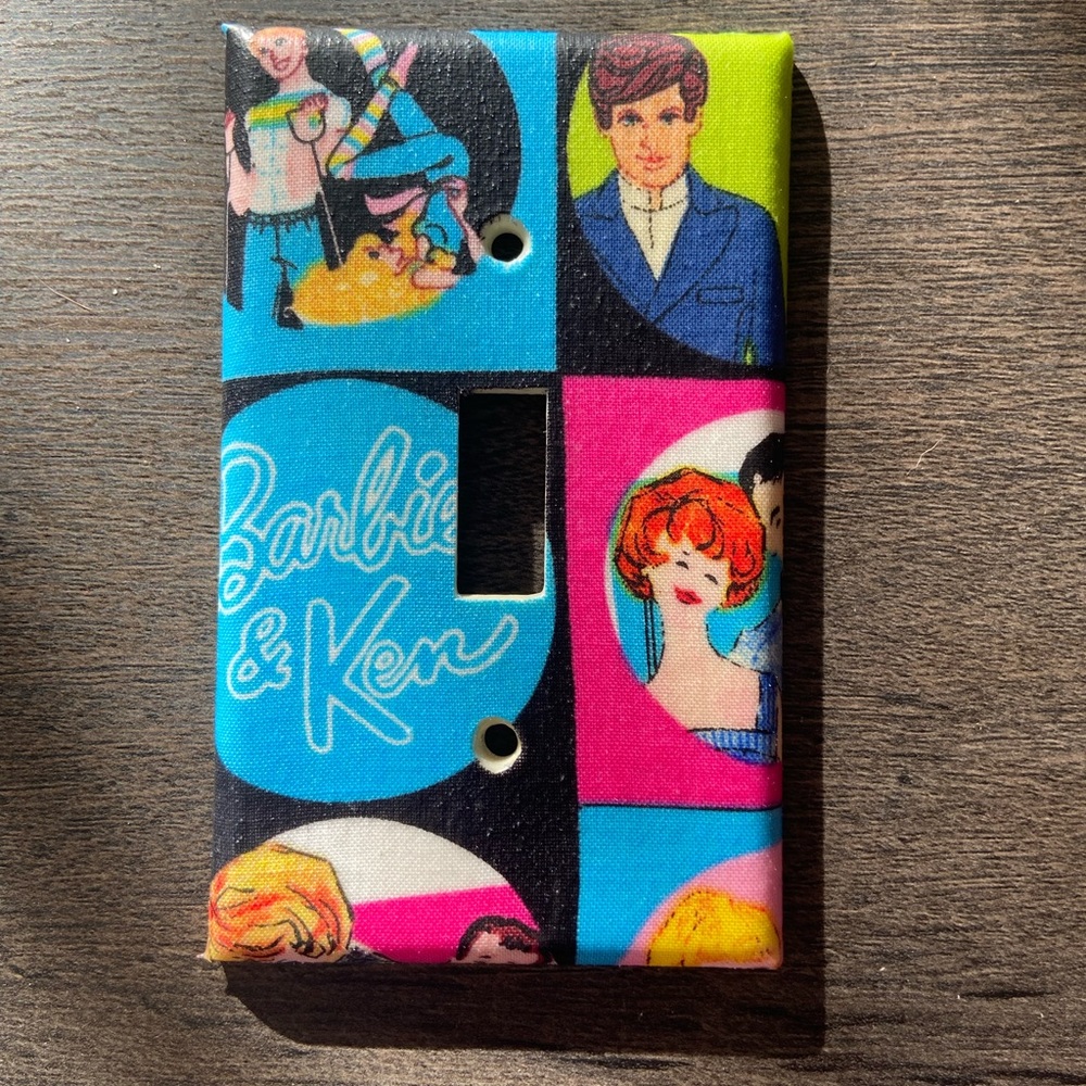 Vintage Barbie and Ken light switch cover plate